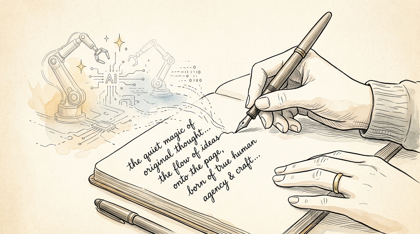 Anti-AI writing app